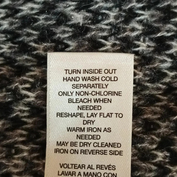 Chico's Jovi long line cardigan camo animal gray sequins wool mohair blend XL - Picture 9 of 10